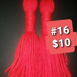 Yarn earrings
